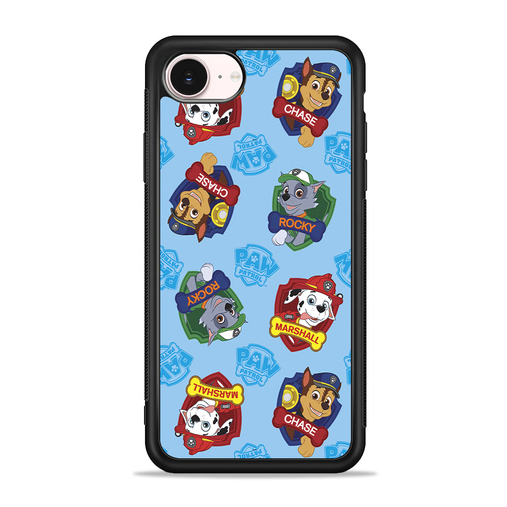 Paw Patrol Blue Background iPhone 17e Case - Silicone Case