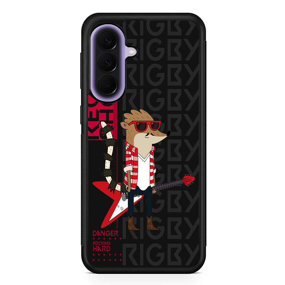 Regular Show Rigby Rockstar Samsung Galaxy A57 Case | Slim Samsung Galaxy A57 Rubber Case