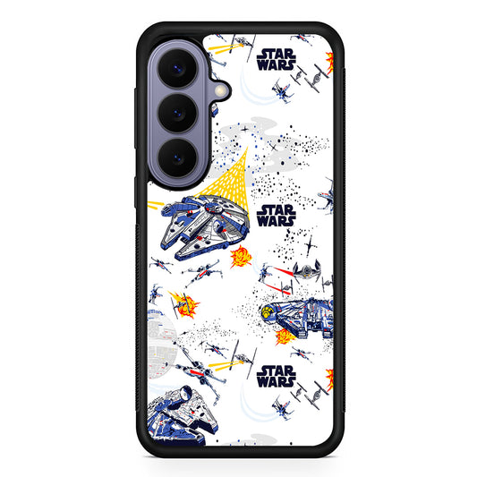 Star Wars Aircraft on Galaxy Samsung Galaxy S26 Case | Durable Rubber Case for Samsung Galaxy S26
