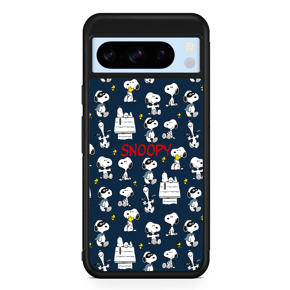 Snoopy All Activity Google Pixel 8 Pro Case | Slim Rubber Case for Google Pixel 8 Pro