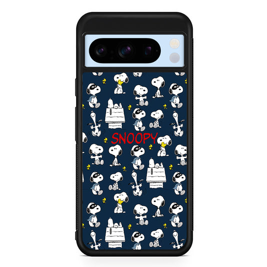 Snoopy All Activity Google Pixel 8 Pro Case | Slim Rubber Case for Google Pixel 8 Pro