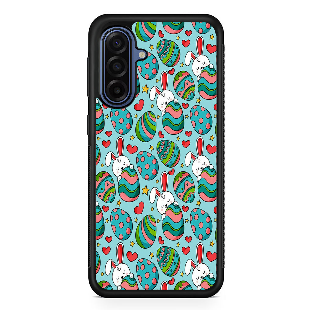 Easter Eggs and Rabbits Pattern Samsung Galaxy A17 Case | Slim Protective Phone Cover