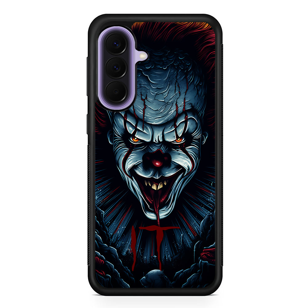 IT Clown Scary Face Samsung Galaxy A57 Case | Slim Samsung Galaxy A57 Rubber Case