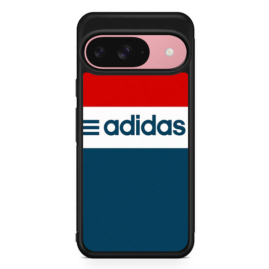 Adidas Red Blue White Google Pixel 9 Case | Google Pixel 9 Protective Rubber Case