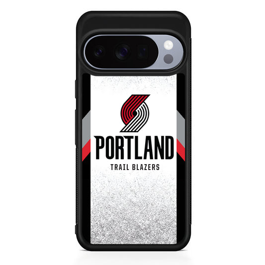 NBA Portland Trail Blazers Silver Google Pixel 10 Pro Case | Slim Google Pixel 10 Pro Rubber Case