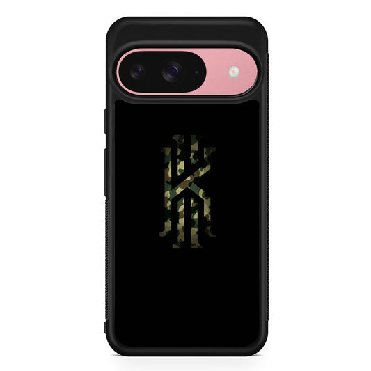 Kyrie Irving Black Camo Google Pixel 9 Case | Google Pixel 9 Protective Rubber Case