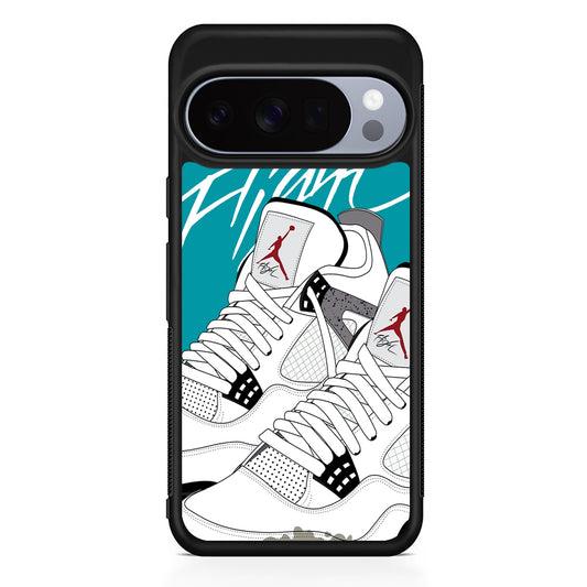Air Jordan The White Shoes Google Pixel 10 Pro Case | Slim Google Pixel 10 Pro Rubber Case
