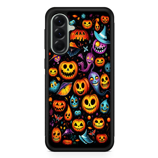Halloween Pumpkins and Ghosts Samsung Galaxy A56 Case | Samsung Galaxy A56 Protective Rubber Case