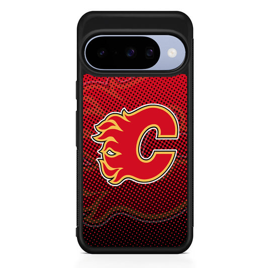 NHL Calgary Flames Dot Google Pixel 10 Case | Google Pixel 10 Rubber Protective Case