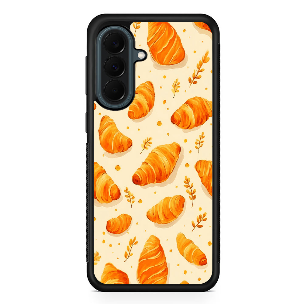 Croissant Dessert Pattern Samsung Galaxy A37 Case | Samsung Galaxy A37 Rubber Phone Case