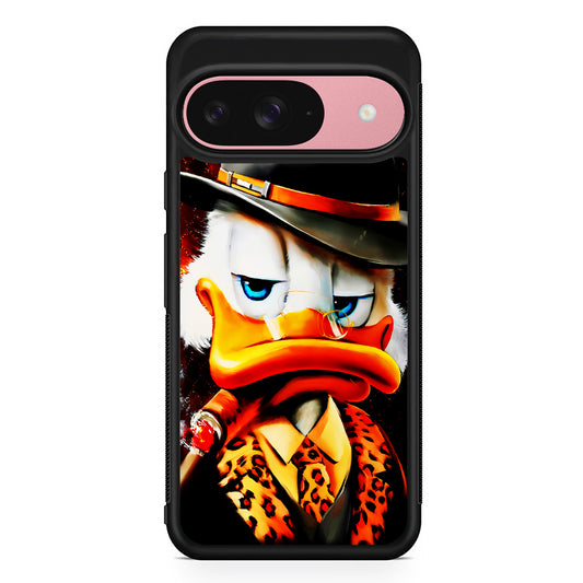 Scrooge McDuck Gangster Style Google Pixel 9 Case | Google Pixel 9 Protective Rubber Case