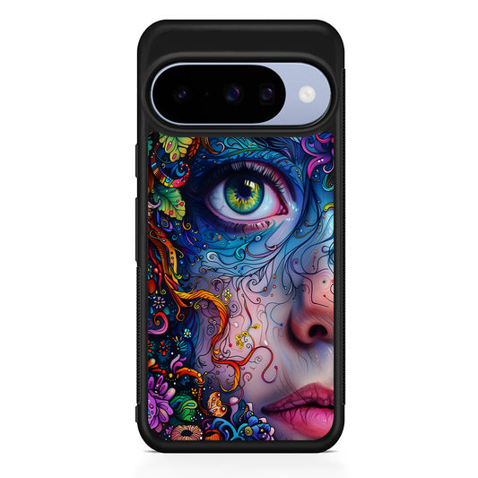 The Flower Fairy Girl Face Google Pixel 10 Case | Google Pixel 10 Rubber Protective Case