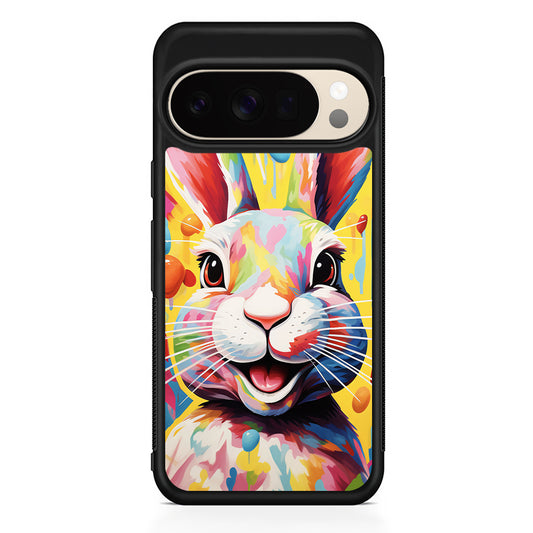 Happy Rabbit Painting Google Pixel 10 Pro XL Case | Slim Google Pixel 10 Pro XL Protective Case