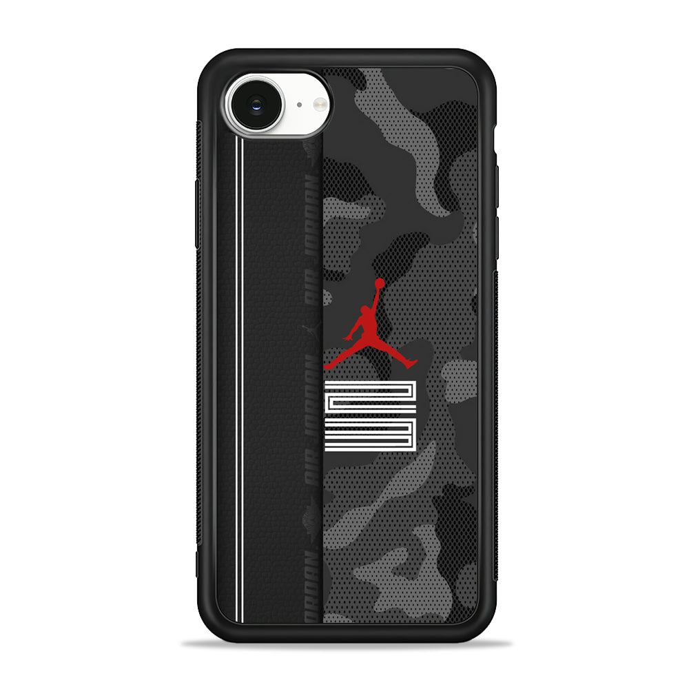 Air Jordan Emblem on Leather iPhone 16e Case - Slim Silicone Case