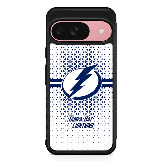 NHL Tampa Bay Lightning Triangle Google Pixel 9 Case | Google Pixel 9 Protective Rubber Case