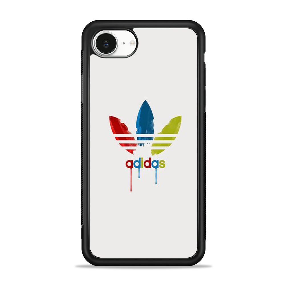 Adidas White Prime Painting Colour iPhone 16e Case - Slim Silicone Case