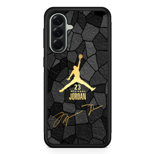 Air Jordan Golden Silhouette Samsung Galaxy A56 Case | Samsung Galaxy A56 Rubber Protective Case
