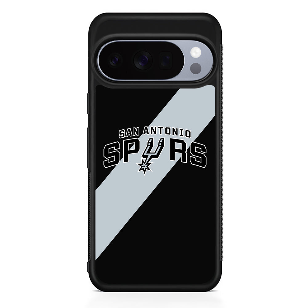 NBA San Antonio Spurs Stripe Google Pixel 10 Pro Case | Google Pixel 10 Rubber Protective Case