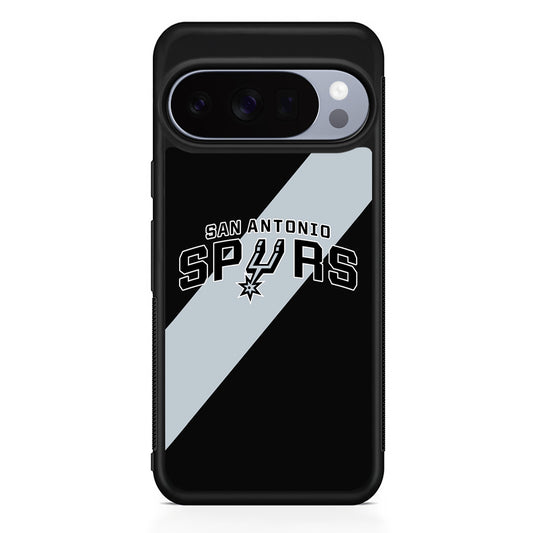 NBA San Antonio Spurs Stripe Google Pixel 10 Pro Case | Slim Google Pixel 10 Pro Rubber Case