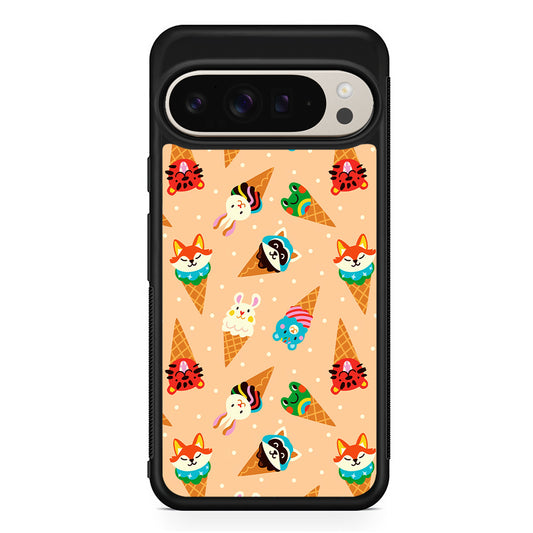Cartoon Ice Cream Cones Google Pixel 9 Pro Case | Slim Protective Cover