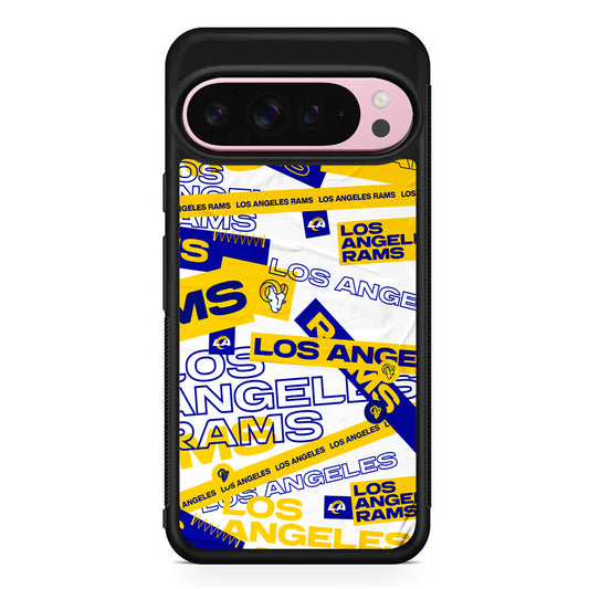 NFL Los Angeles Rams Logo Pattern Google Pixel 9 Pro XL Case | Protective Cover