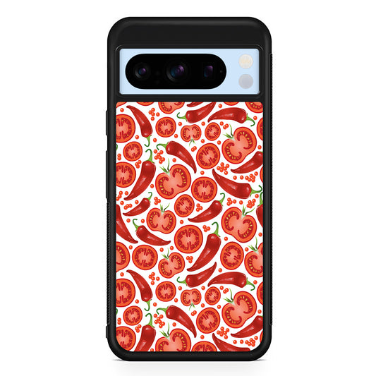 Tomatoes and Chili Peppers Google Pixel 8 Pro Case | Slim Rubber Case for Google Pixel 8 Pro