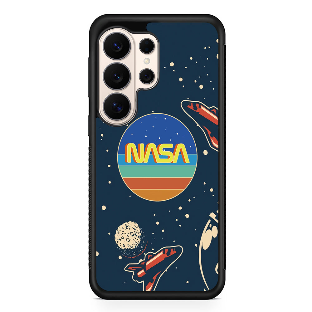 Nasa Retro Space Samsung Galaxy S26 Ultra Case | Durable Samsung Galaxy S26 Ultra Phone Case