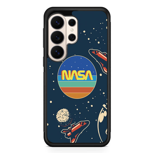 Nasa Retro Space Samsung Galaxy S26 Ultra Case | Durable Samsung Galaxy S26 Ultra Phone Case