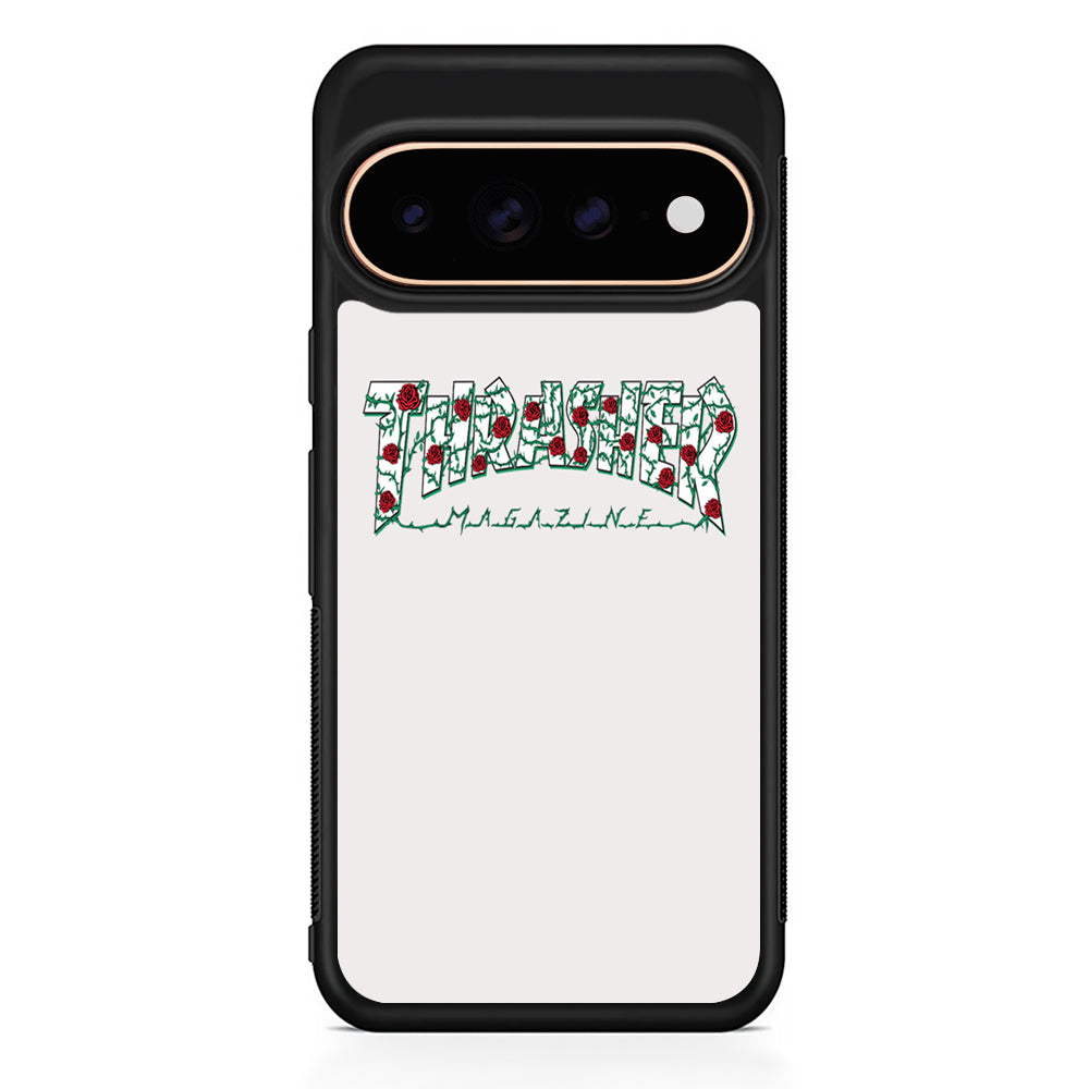 Thrasher White Milk Rose Floral Google Pixel 11 Pro Case - Stylish Protective Phone Case