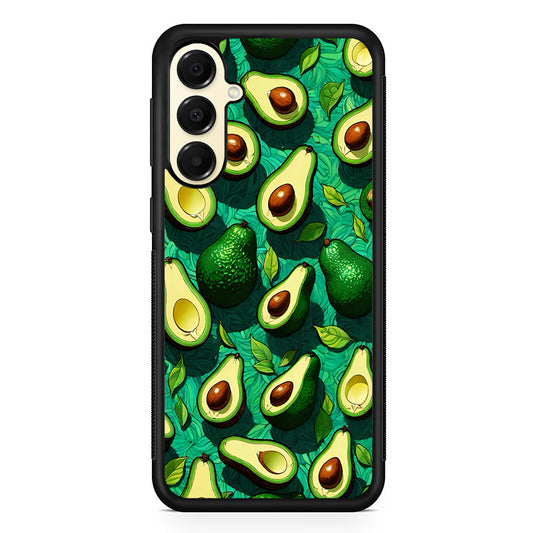 A Pattern of Avocado Cut in Half Samsung Galaxy A16 Case | Slim Rubber Samsung Galaxy A16 Case