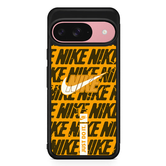 Nike Patern in Yellow Google Pixel 9 Case | Durable Google Pixel 9 Cover