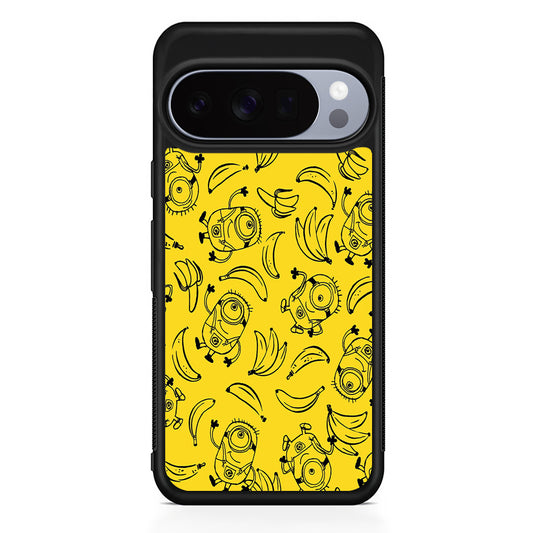 Minions and Banana Yellow Google Pixel 10 Pro Case | Slim Google Pixel 10 Pro Rubber Case