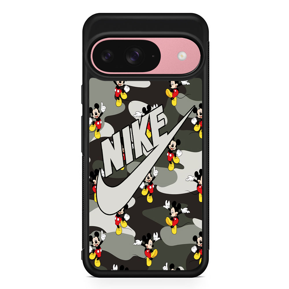 Nike Mickey Camo Google Pixel 9 Case | Durable Google Pixel 9 Cover