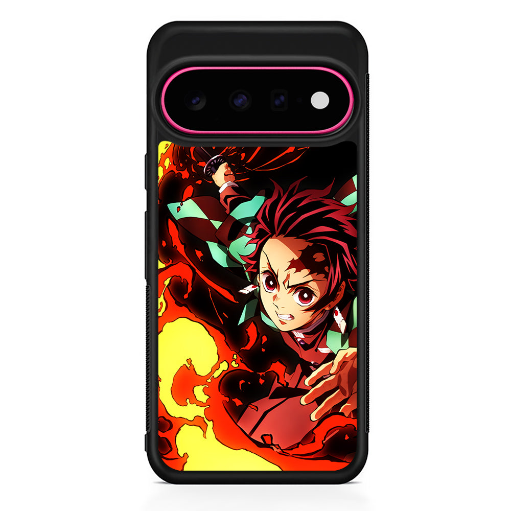 Demon Slayer Tanjiro Battle Mode Google Pixel 11 Case | Slim Shockproof Cover
