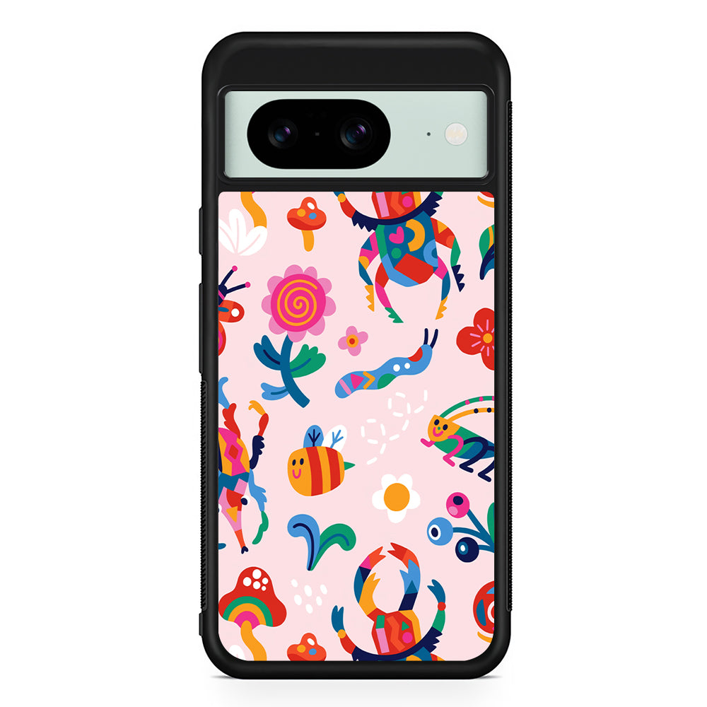 Bug Cartoon Aesthetic Google Pixel 8 Case | Durable Protective Cover for Google Pixel 8