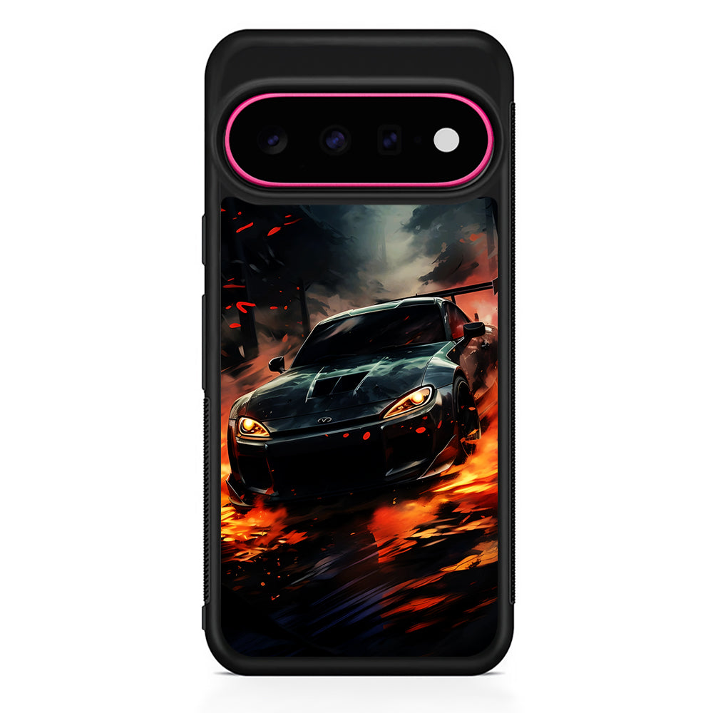 Sport Car Drift Smoke Google Pixel 11 Case | Slim Shockproof Cover