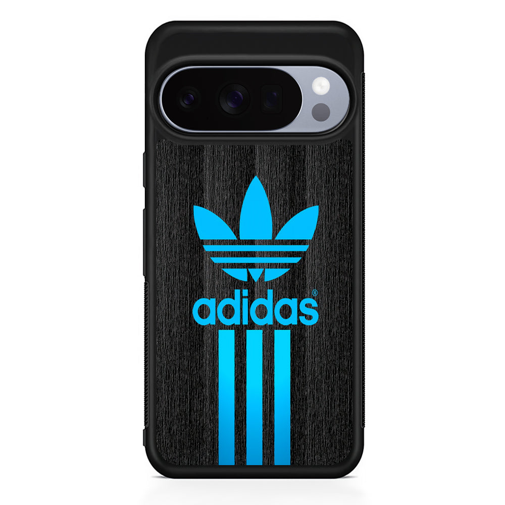 Adidas Glowing Blue Google Pixel 10 Pro Case | Slim Google Pixel 10 Pro Rubber Case