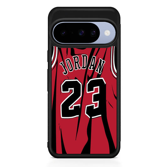 Jordan Red Basket Jersey Google Pixel 10 Case | Google Pixel 10 Rubber Protective Case