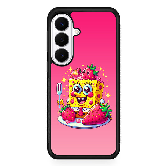 SpongeBob Eating Strawberry Samsung Galaxy S26 Plus Case | Slim Protective Cover for Samsung Galaxy S26 Plus