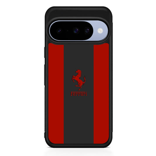 Ferrari Silhouette of Signature Google Pixel 10 Case | Google Pixel 10 Rubber Protective Case