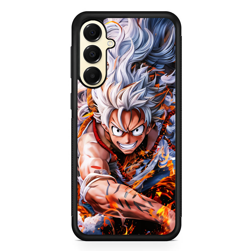 One Piece Luffy Gear 5 Samsung Galaxy A16 Case | Slim Rubber Samsung Galaxy A16 Case