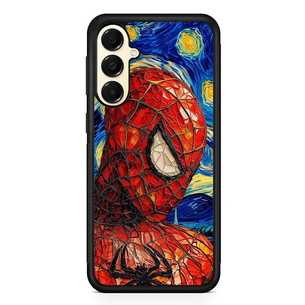 Spiderman Starry Night Samsung Galaxy A16 Case | Slim Rubber Samsung Galaxy A16 Case