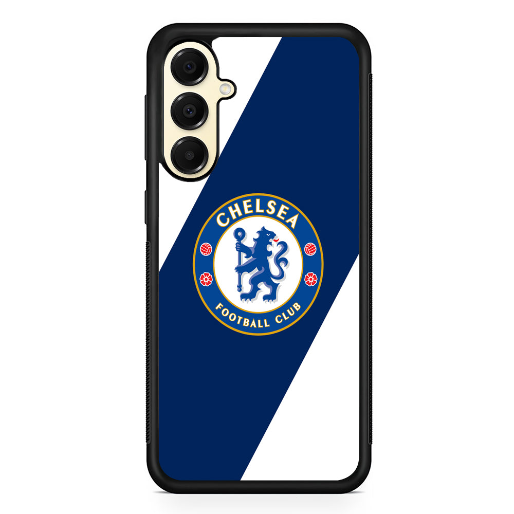 Chelsea FC Stripe Sling Logo Samsung Galaxy A16 Case | Slim Rubber Samsung Galaxy A16 Case