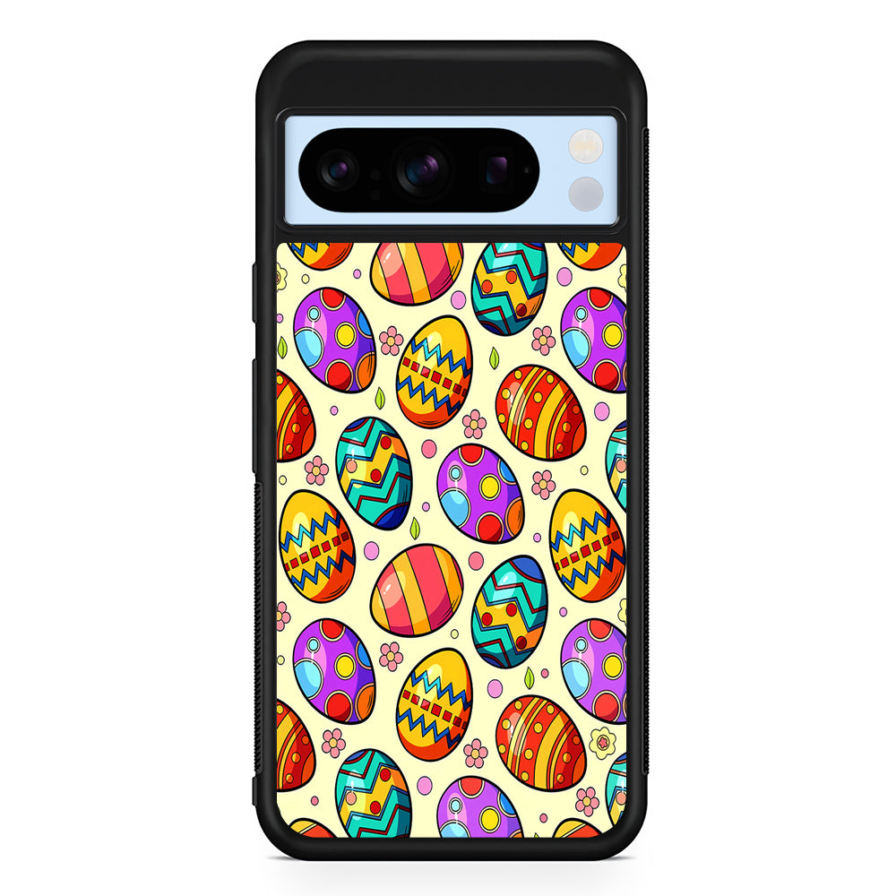 Easter Eggs Colorful Pattern Google Pixel 8 Pro Case | Slim Rubber Case for Google Pixel 8 Pro