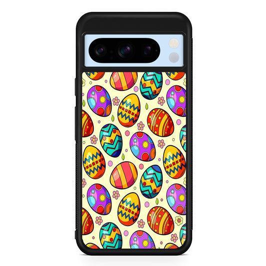 Easter Eggs Colorful Pattern Google Pixel 8 Pro Case | Slim Rubber Case for Google Pixel 8 Pro