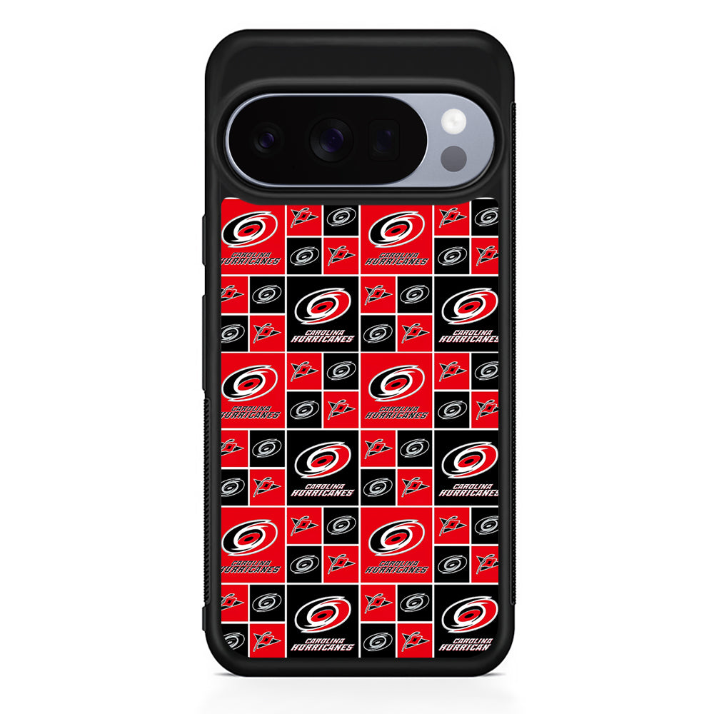 NHL Carolina Hurricanes Pattern Google Pixel 10 Pro Case | Slim Google Pixel 10 Pro Rubber Case