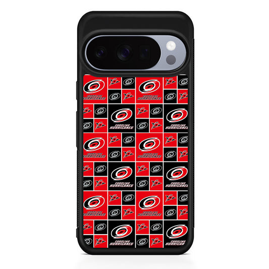 NHL Carolina Hurricanes Pattern Google Pixel 10 Pro Case | Slim Google Pixel 10 Pro Rubber Case