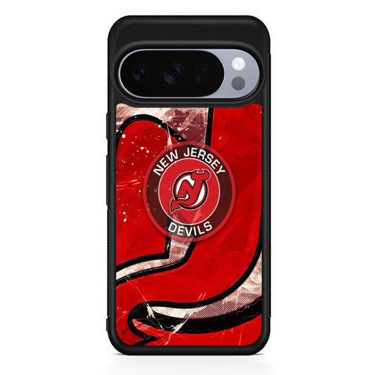 NHL New Jersey Devils The Red Google Pixel 10 Pro Case | Slim Google Pixel 10 Pro Rubber Case