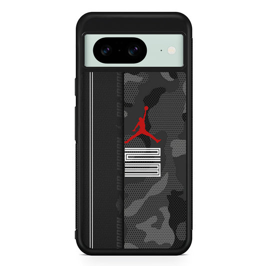 Air Jordan Emblem on Leather Google Pixel 8 Case | Durable Protective Cover for Google Pixel 8