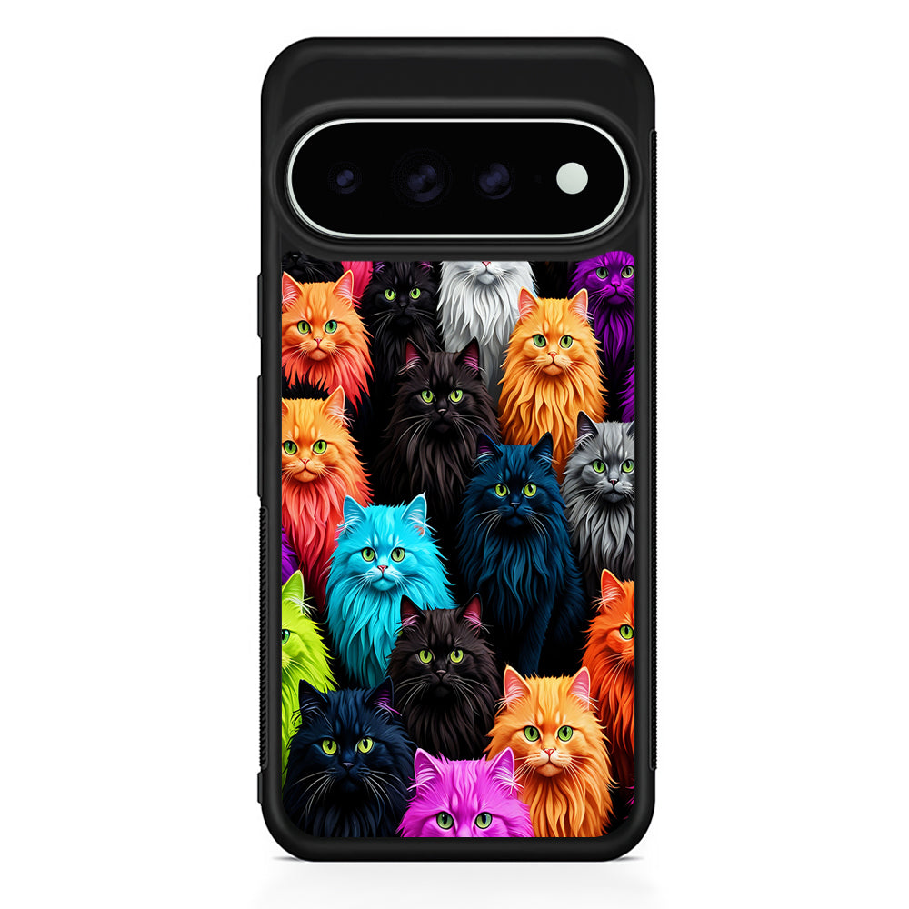 A Group of Colorful Cats Google Pixel 11 Pro XL Case - Custom Design Protective Case